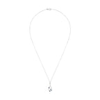 Pendente "Elisir di zaffiro" D0,01/2 e topazio blu 0,48/2 e zaffiro 0,25/4 - Oro bianco 375/1000