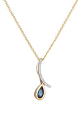 "Oka" Pendant D0.05/16 &amp; Sapphire 0.35/1 - 375/1000 Yellow Gold