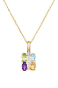 Pendentif "Cayuga" D0,04/7 Citrine 0,22/1 Améthyste 0,26/1 Topaze 0,35/1 & Périd