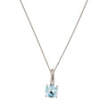 Pendentif "Tonga" D0,02/1 & Topaze 1,5/1 - Or Blanc 375/1000