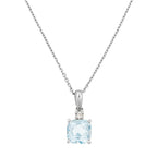 Pendentif "Tonga" D0,02/1 & Topaze 1,5/1 - Or Blanc 375/1000