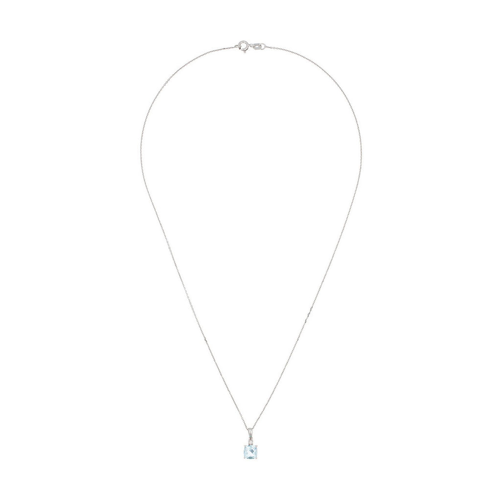 Pendentif "Tonga" D0,02/1 & Topaze 1,5/1 - Or Blanc 375/1000