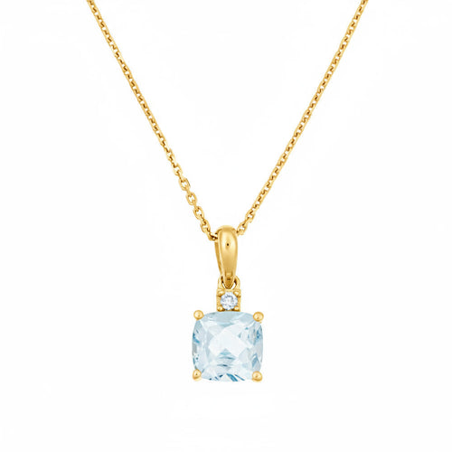 Pendentif "Tonga" Diamants 0,016/1 & Topaze 1,5/1 - Or Jaune 375/1000