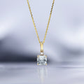 Colgante "Tonga" Diamantes 0.016/1 y Amatista Verde 1.03/1 - Oro amarillo 375/1000