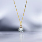 Colgante "Tonga" Diamantes 0.016/1 y Amatista Verde 1.03/1 - Oro amarillo 375/1000
