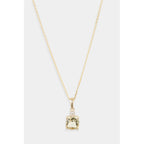 Pendentif "Tonga" Diamants 0,016/1 & Lemon Quartz 1,05/1 - Or Jaune 375/1000