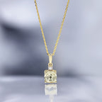 Pendentif "Tonga" Diamants 0,016/1 & Lemon Quartz 1,05/1 - Or Jaune 375/1000