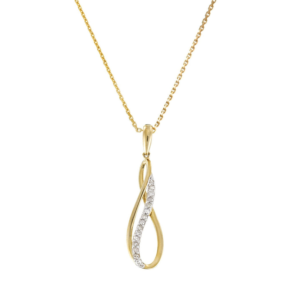 Colgante de Diamantes "Infinito" 0.08/15 - Oro Amarillo 375/1000