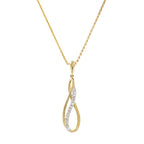 Colgante de Diamantes "Infinito" 0.08/15 - Oro Amarillo 375/1000