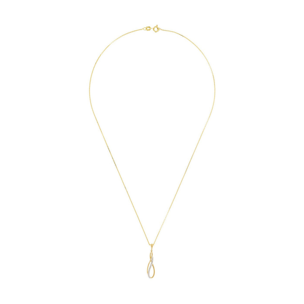 Colgante de Diamantes "Infinito" 0.08/15 - Oro Amarillo 375/1000