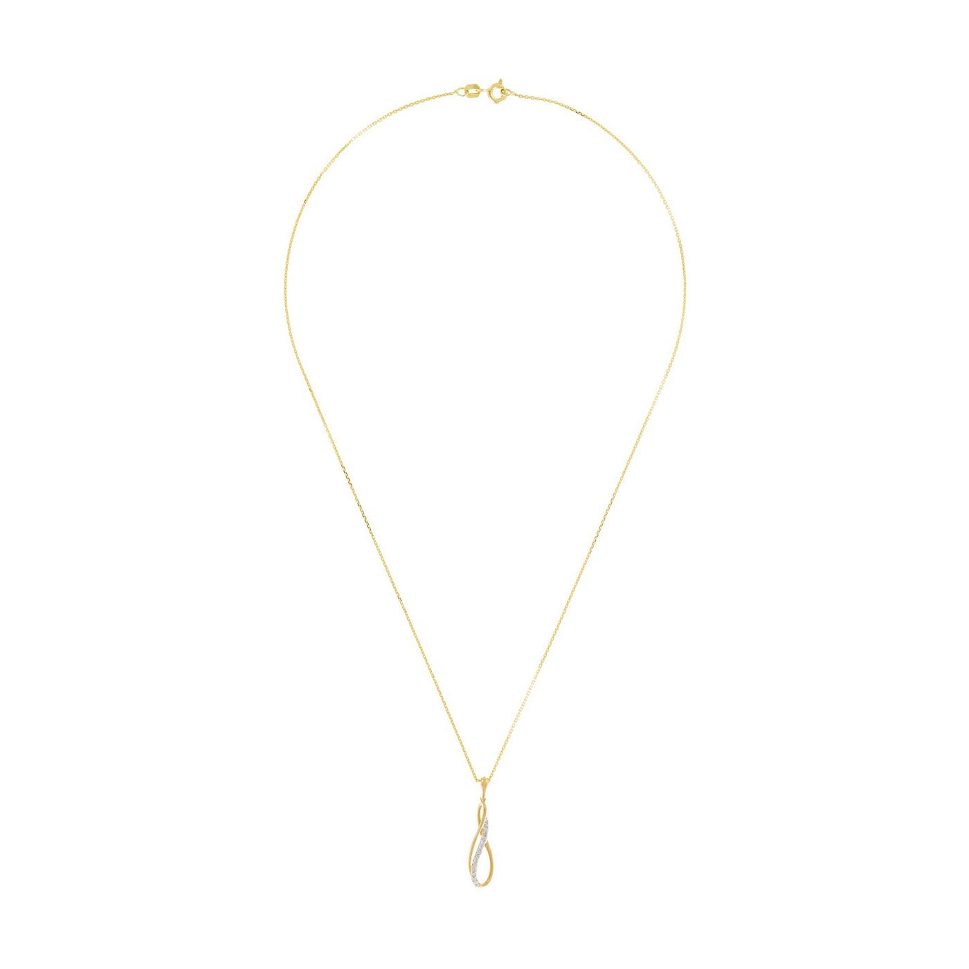 Colgante de Diamantes "Infinito" 0.08/15 - Oro Amarillo 375/1000