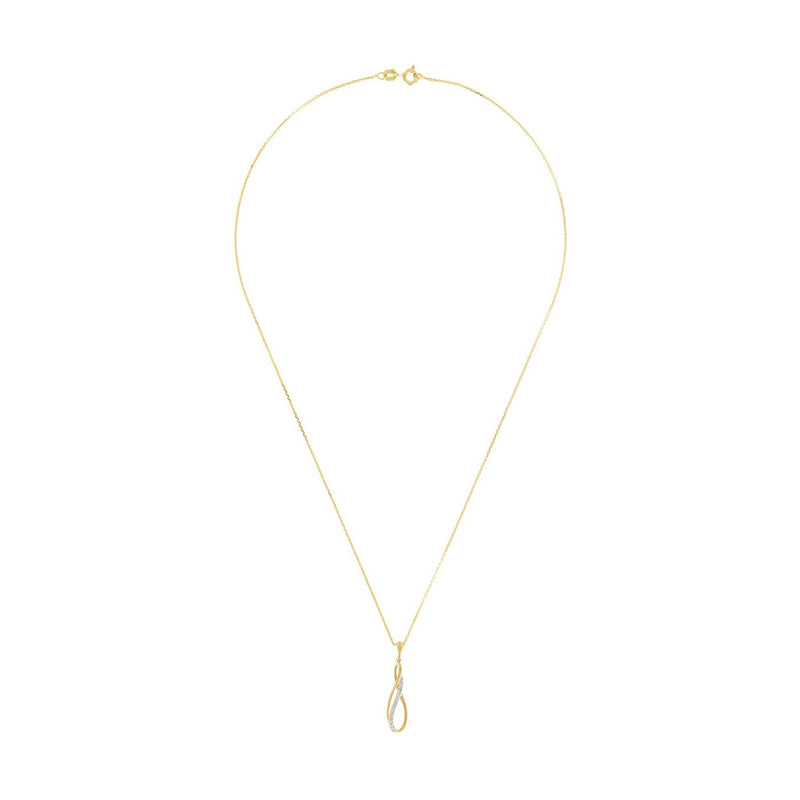Colgante de Diamantes "Infinito" 0.08/15 - Oro Amarillo 375/1000