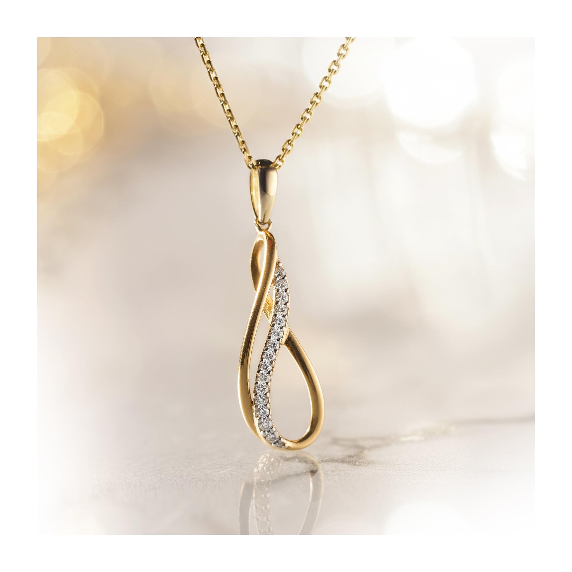 Pendentif "Infinito" Diamants 0,08/15