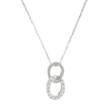 Pendente "Legati per sempre" con diamanti 0,11/14 - Oro bianco 375/1000