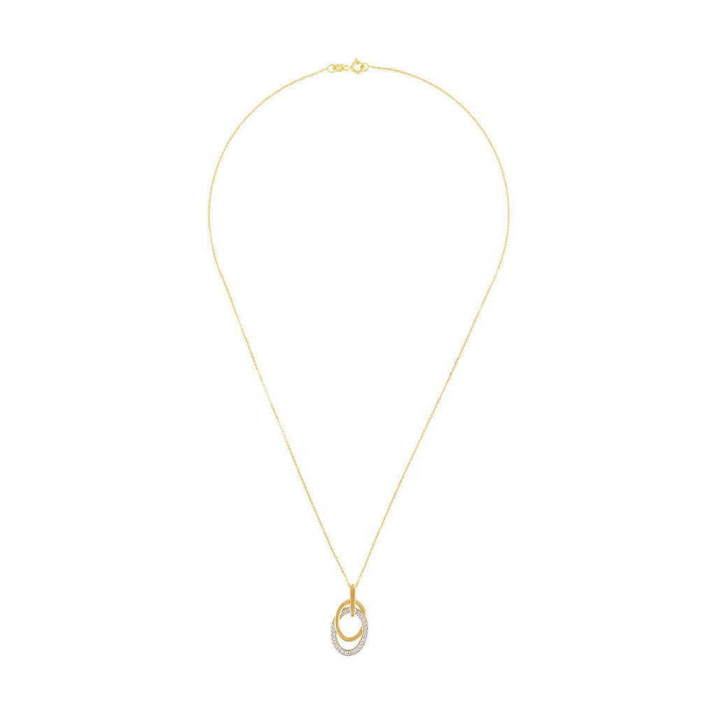 "Double Jeu" Diamond Pendant 0.18/29 - Yellow Gold 375/1000