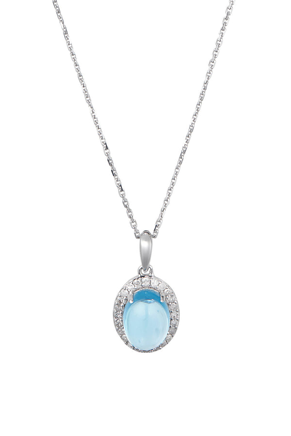 Pendentif "Comme Le Bleu De Tes Yeux" D0,13/24 & Topaze Bleue 2,05/1