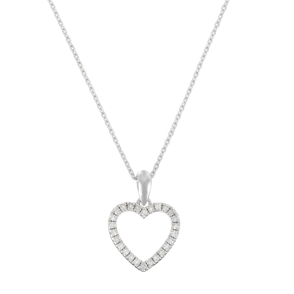 Colgante “Élue De Ton Coeur” Diamantes 0.13/26 – Oro blanco 375/1000