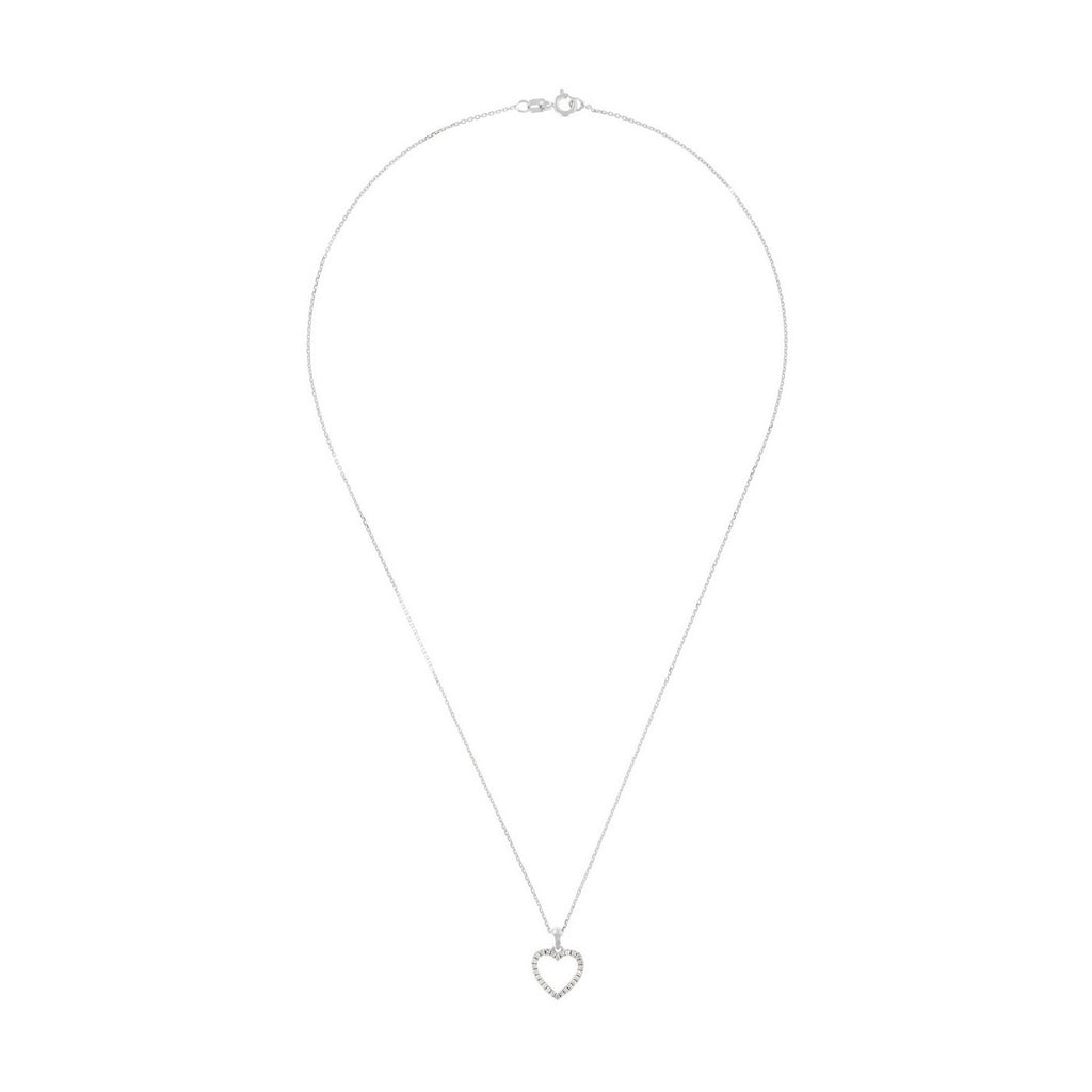 Colgante “Élue De Ton Coeur” Diamantes 0.13/26 – Oro blanco 375/1000