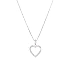 Pendentif "Élue De Ton Coeur" Diamants 0,13/26 - Or Blanc 375/1000