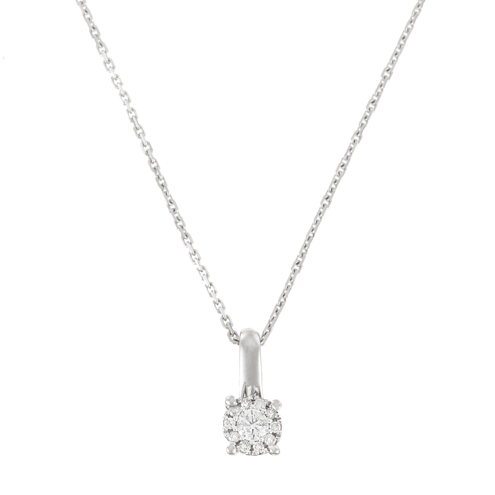 Pendentif "Akna" Diamants 0,11/11 - Or Blanc 375/1000