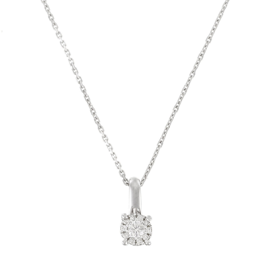 Pendentif "Akna" Diamants 0,11/11 - Or Blanc 375/1000