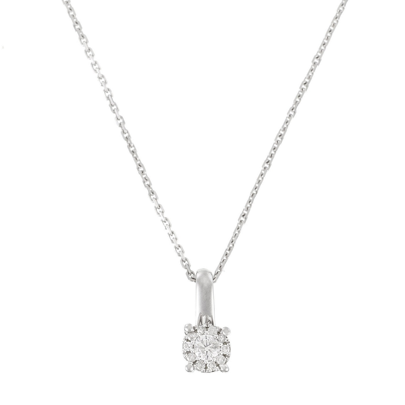 Pendentif "Akna" Diamants 0,11/11 - Or Blanc 375/1000