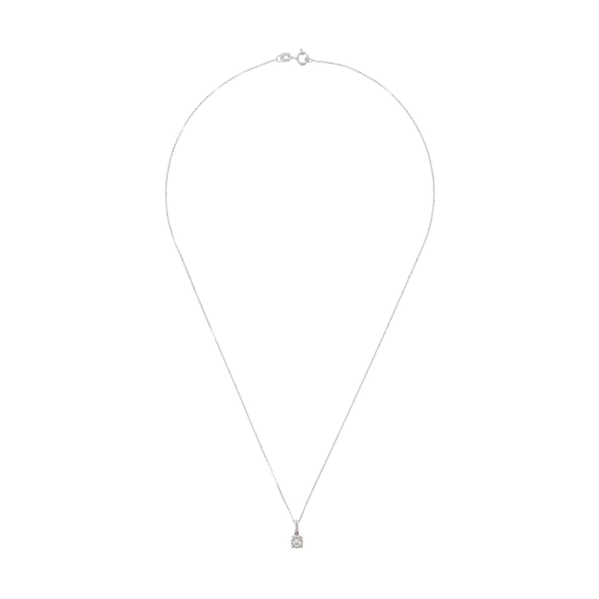 Pendentif "Akna" Diamants 0,11/11 - Or Blanc 375/1000