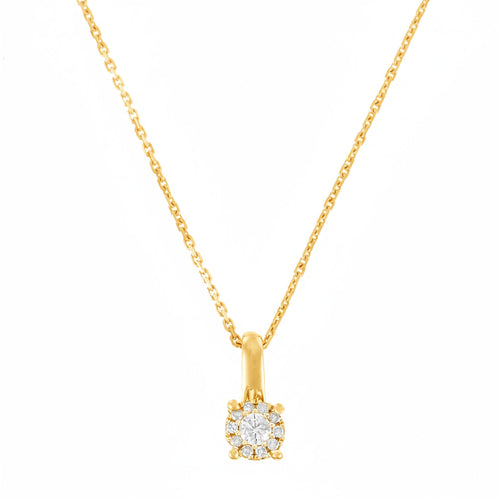 Pendentif "Akna" Diamants 0,11/11 - Or Jaune 375/1000