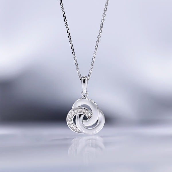 Colgante de Diamantes "Trior" 0.066/12 - Oro Blanco 375/1000