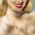 "Trior" Pendant D0,07/12 - 375/1000 Yellow Gold