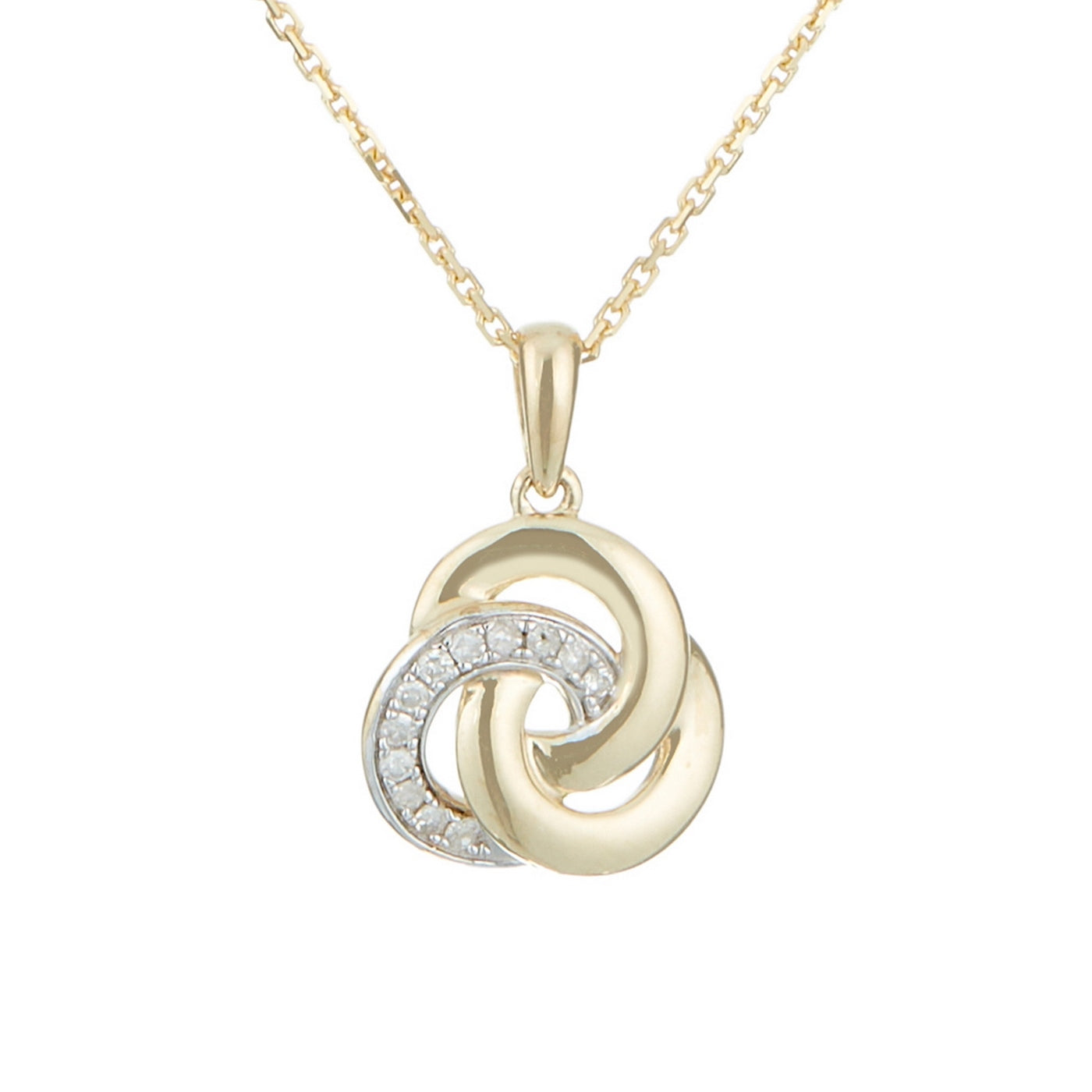 Colgante de Diamantes "Trior" 0.07/12 - Oro Amarillo 375/1000