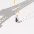 Pendentif "Westeros" Diamants 0,16/31 & Saphirs 0,85/3 - Or Jaune 375/1000