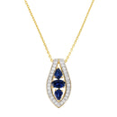 Pendentif "Westeros" Diamants 0,16/31 & Saphirs 0,85/3 - Or Jaune 375/1000