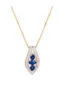 Pendentif "Westeros" Diamants 0,16/31 & Saphirs 0,85/3