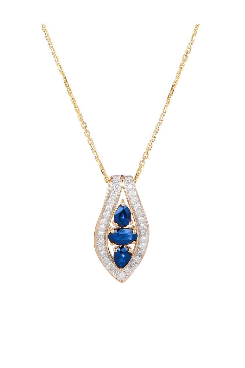 Pendentif "Westeros" Diamants 0,16/31 & Saphirs 0,85/3