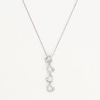Colgante "4 Corazones" D0.13/28 - Oro blanco 375/1000