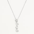 Pendentif "4 Coeurs" Diamants 0,13/28 - Or Blanc 375/1000