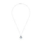 Pendentif "Port Royal" Diamants 0,05/12 & Saphirs 0,54/3 - Or Blanc 375/1000
