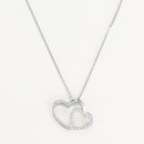 Pendentif "Two Ever" D0,11/20 - Or Blanc 375/1000