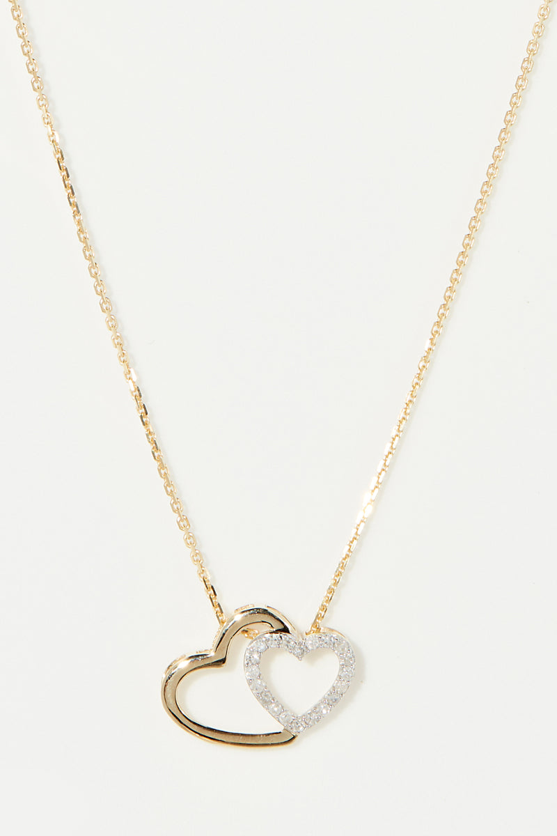 Pendentif "Two Ever" Or Jaune Et Diamant 0,11/20