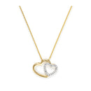 “Two Ever” Yellow Gold And Diamond Pendant 0.11/20