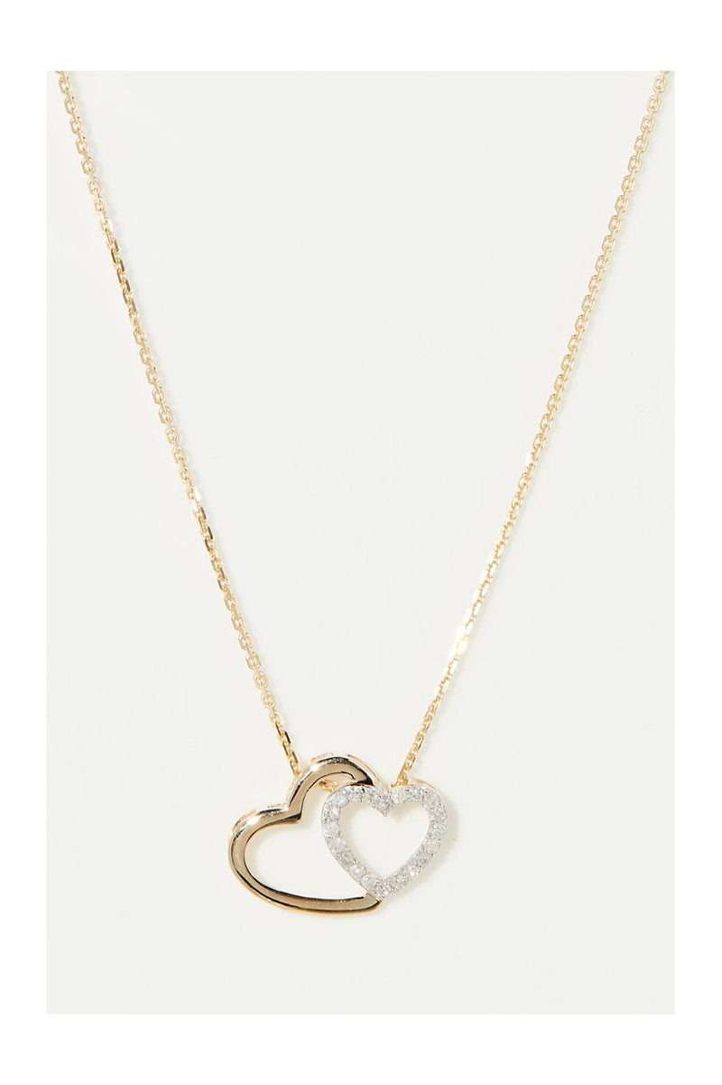 “Two Ever” Yellow Gold And Diamond Pendant 0.11/20
