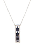 "Surat" Pendant D 0.05/14 Sa 0.83/7 - 375/1000 White Gold