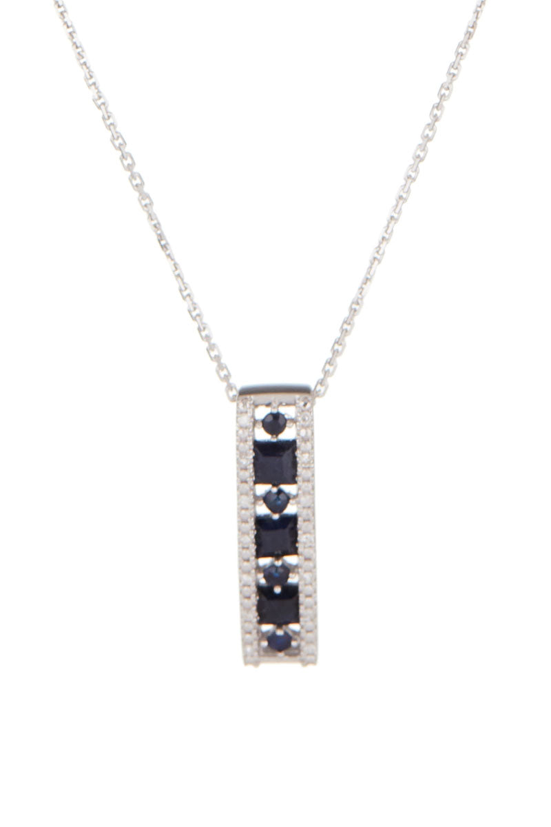 "Surat" Pendant D 0.05/14 Sa 0.83/7 - 375/1000 White Gold