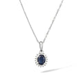 Pendentif "Abra" Diamants 0,06/18 Et Saphir 0,55/1