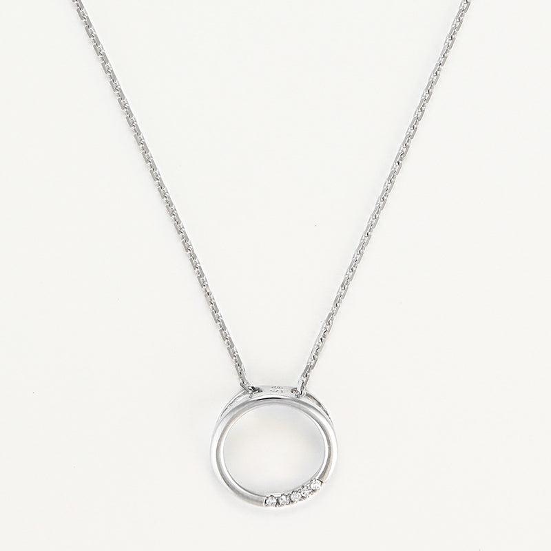 Pendentif "Cercle" D0,02/5 - Or Blanc 375/1000