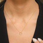 Pendentif "Cercle" Diamants 0,02/5 - Or Jaune 375/1000