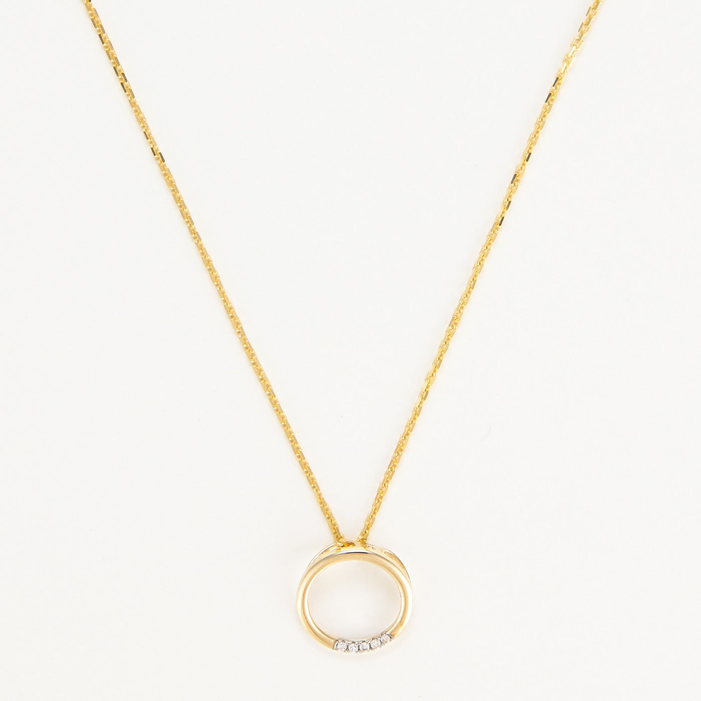 Pendentif "Cercle" Diamants 0,02/5 - Or Jaune 375/1000