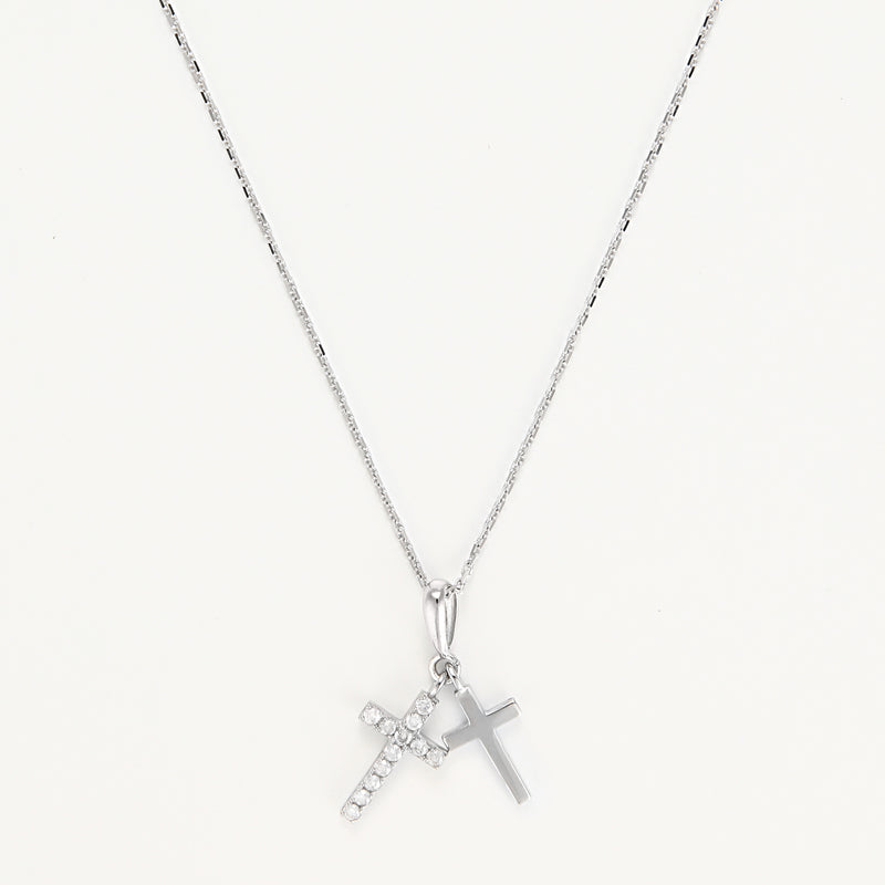 Pendentif "Ma Foi" D0,1/12 - Or Blanc 375/1000