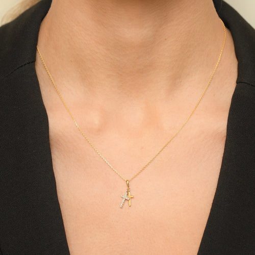 Pendentif "Ma Foi" Diamants 0,1/12 - Or Jaune 375/1000